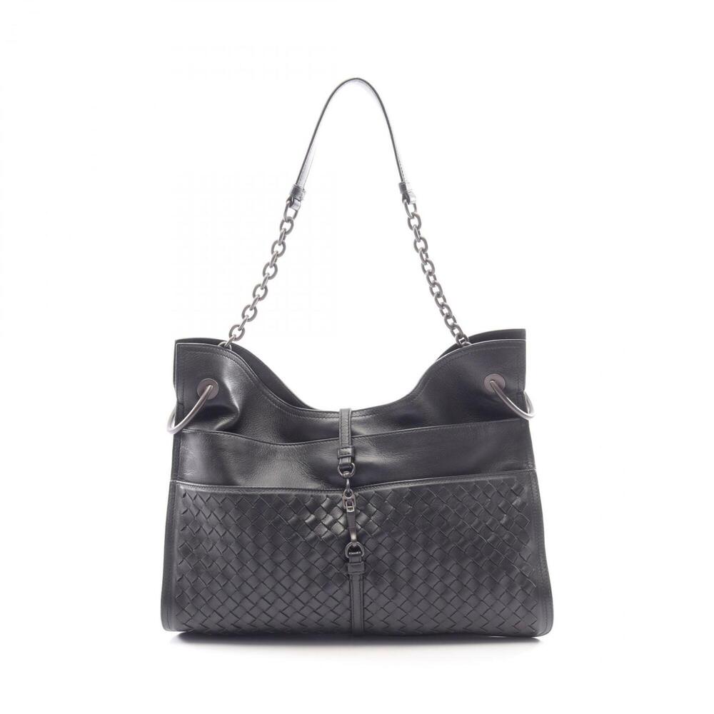 Bottega Veneta Intrecciato Shoulder Bag/Handbag, Leather, Women's, Black
